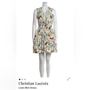 Christian Lacroix Multicolor Floral Mini Dress - linen
